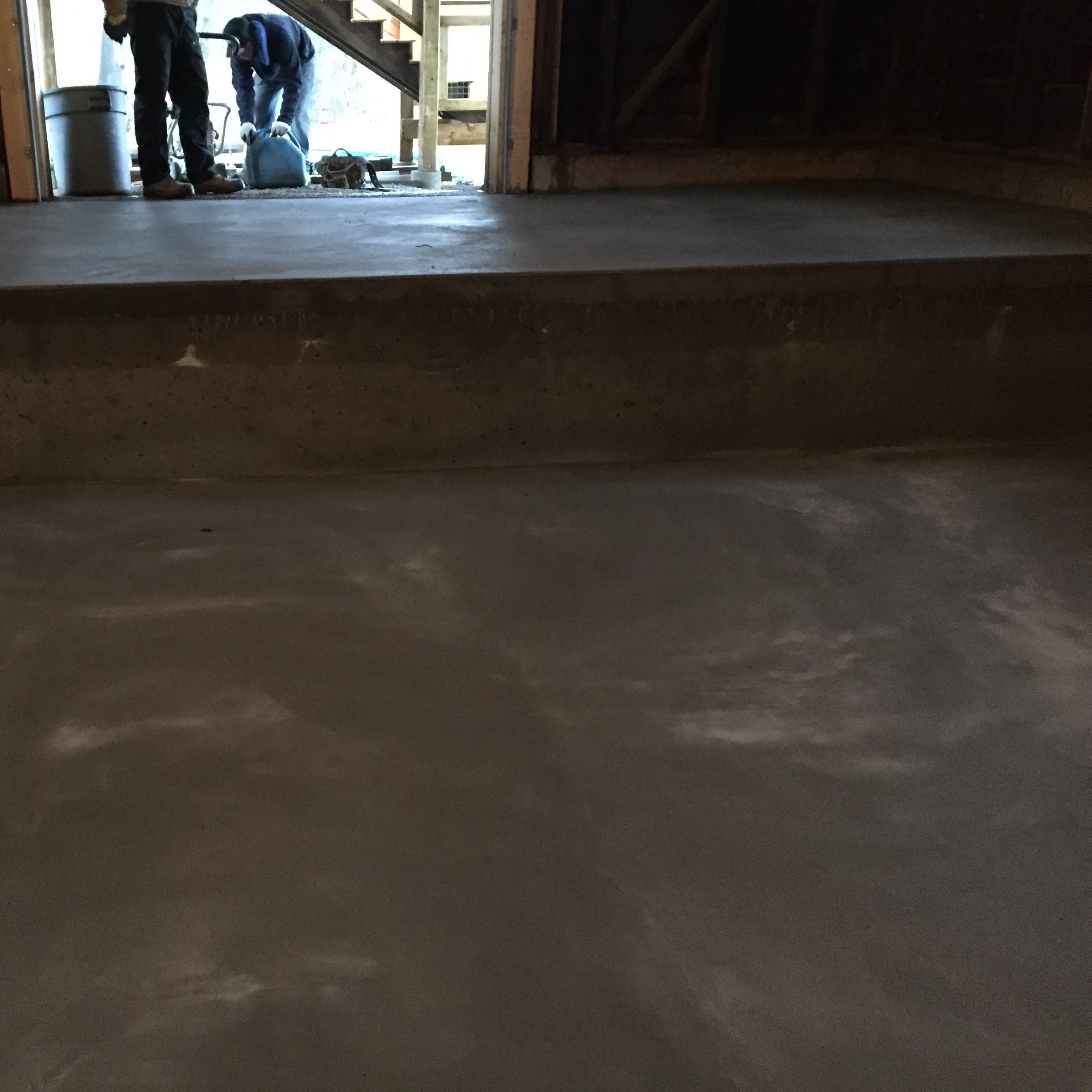 Brush Finished Concrete Floor in Delaware Ontario