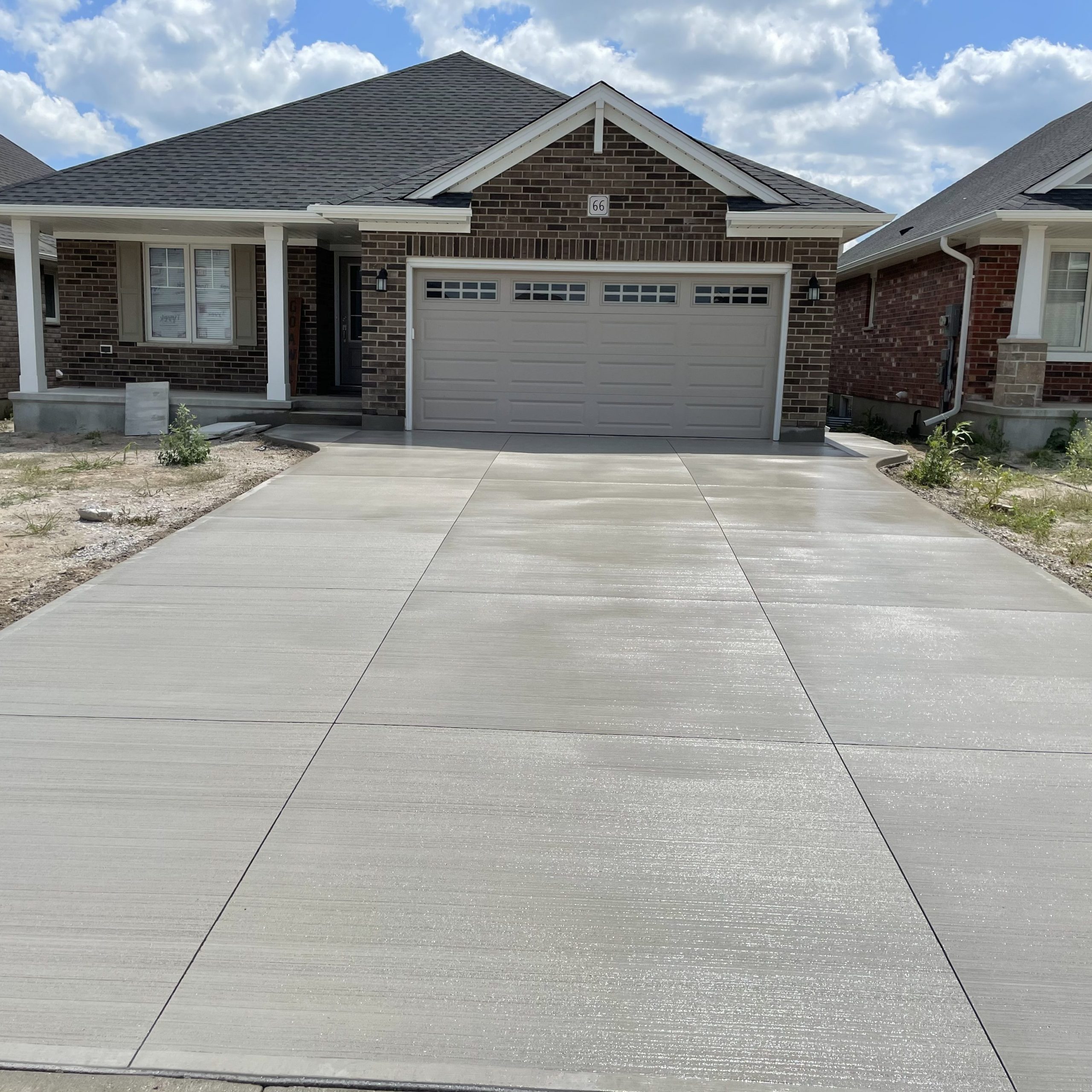 Brushed Concrete Driveway in St. Thomas Ontario