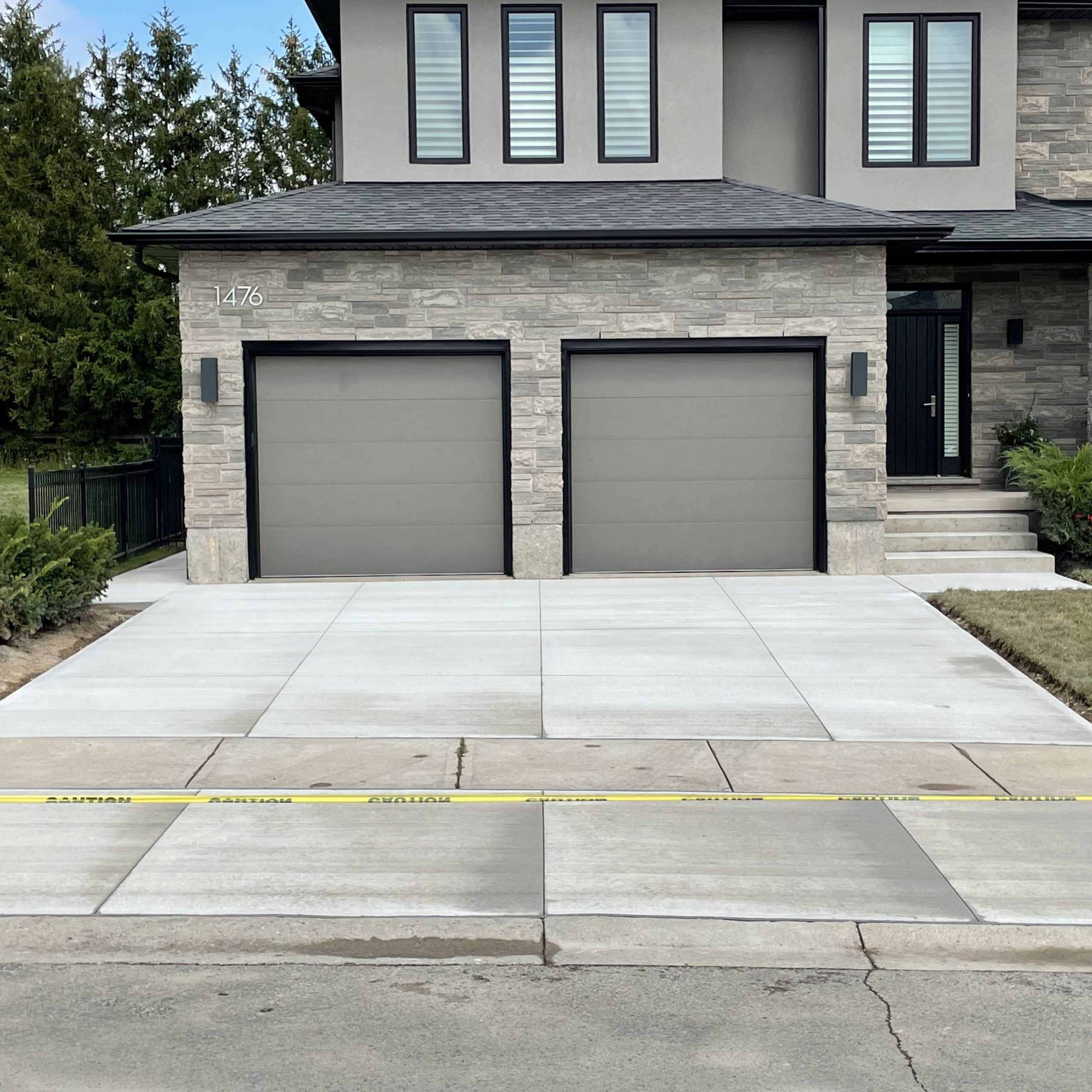 Brushed Concrete Driveway in London Ontario