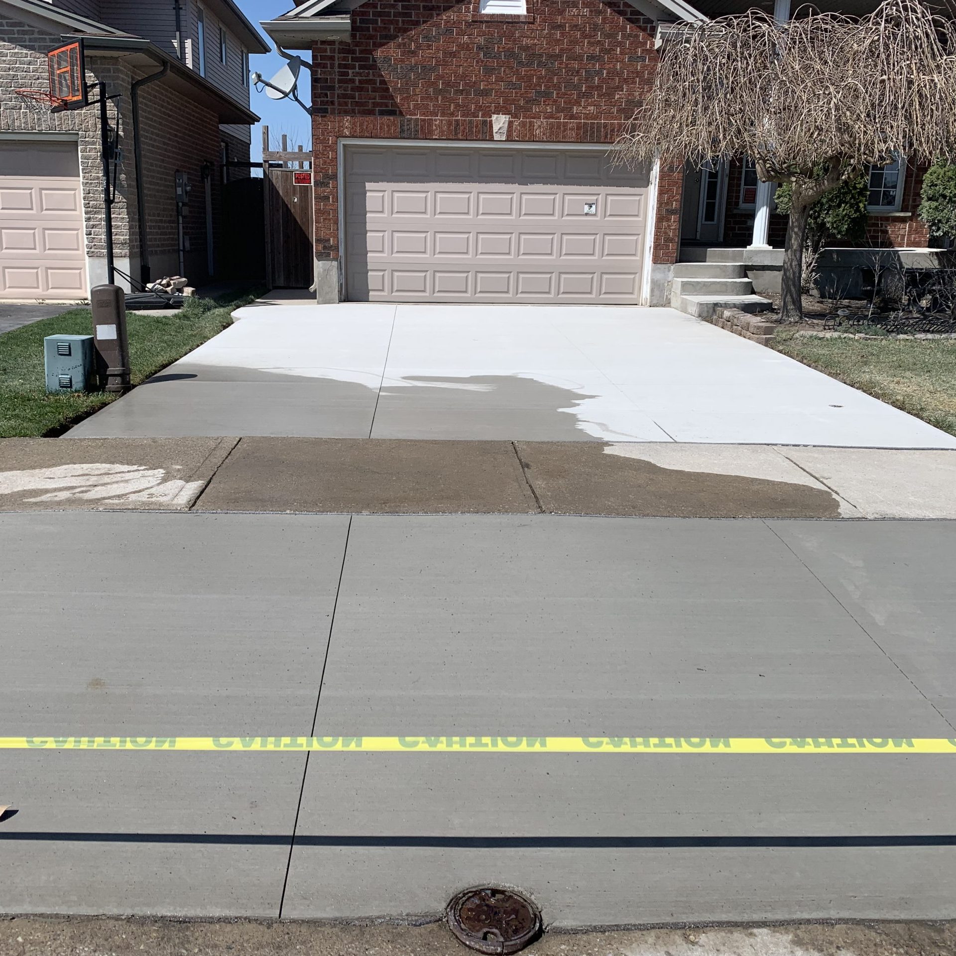 Brushed Concrete Driveway in London Ontario