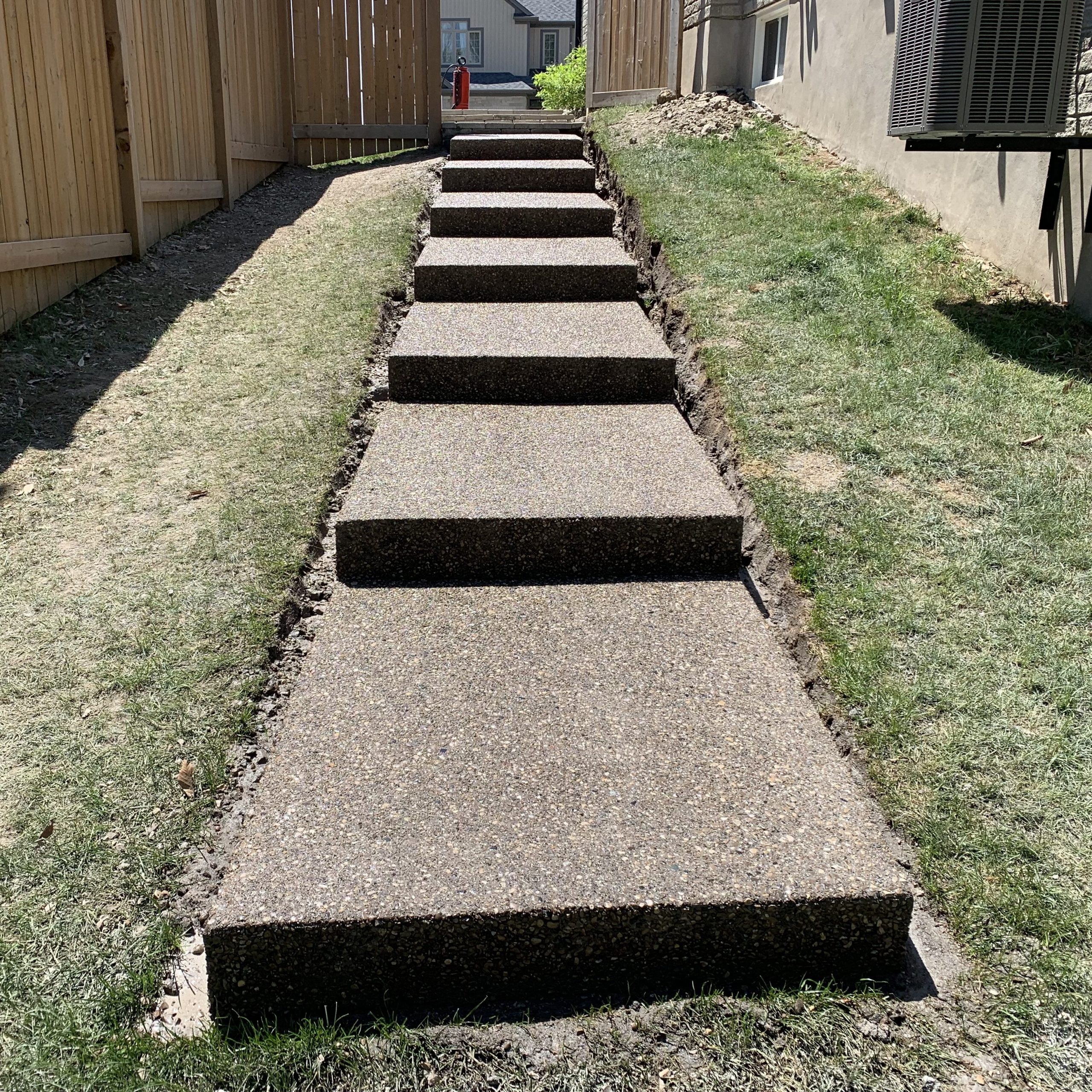 Exposed Aggregate Concrete Steps in Ilderton Ontario
