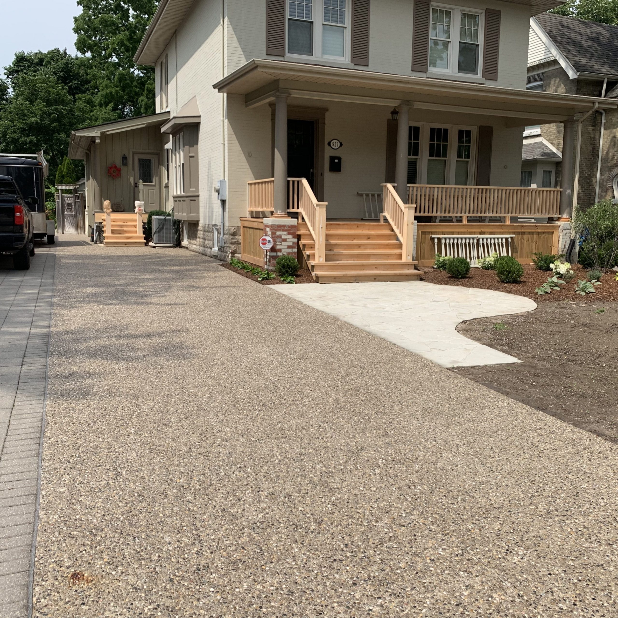 Exposed Aggregate Concrete Driveway in London Ontario