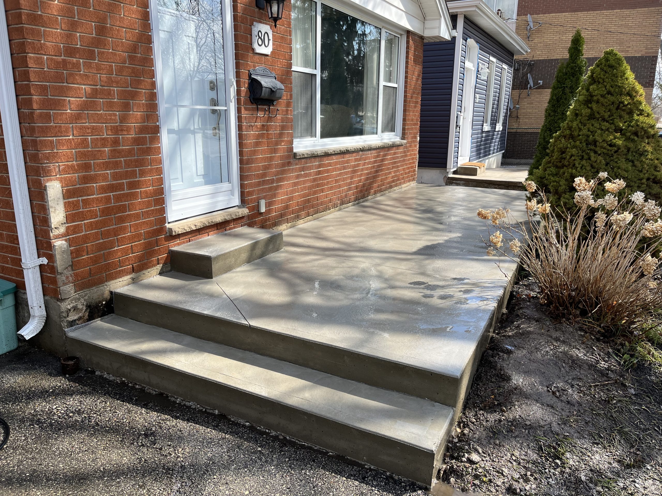 Swirl Finished Concrete Porch in London Ontario