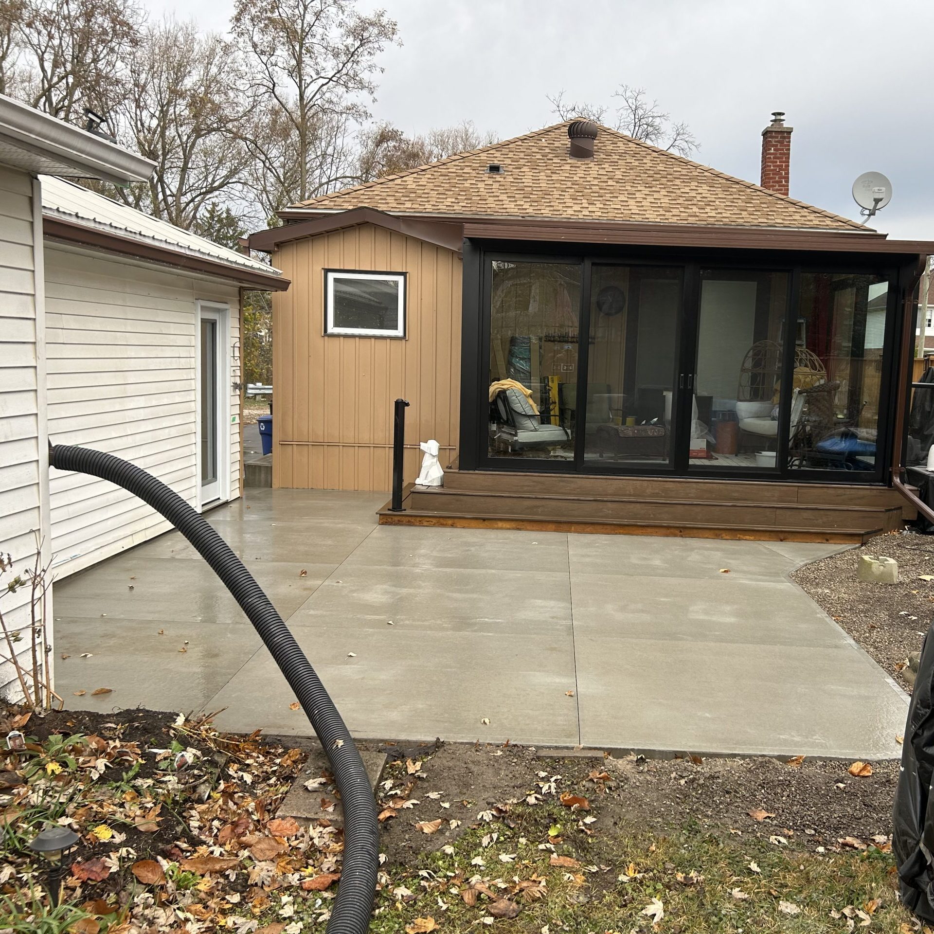 Brushed Concrete Patio in St. Thomas Ontario