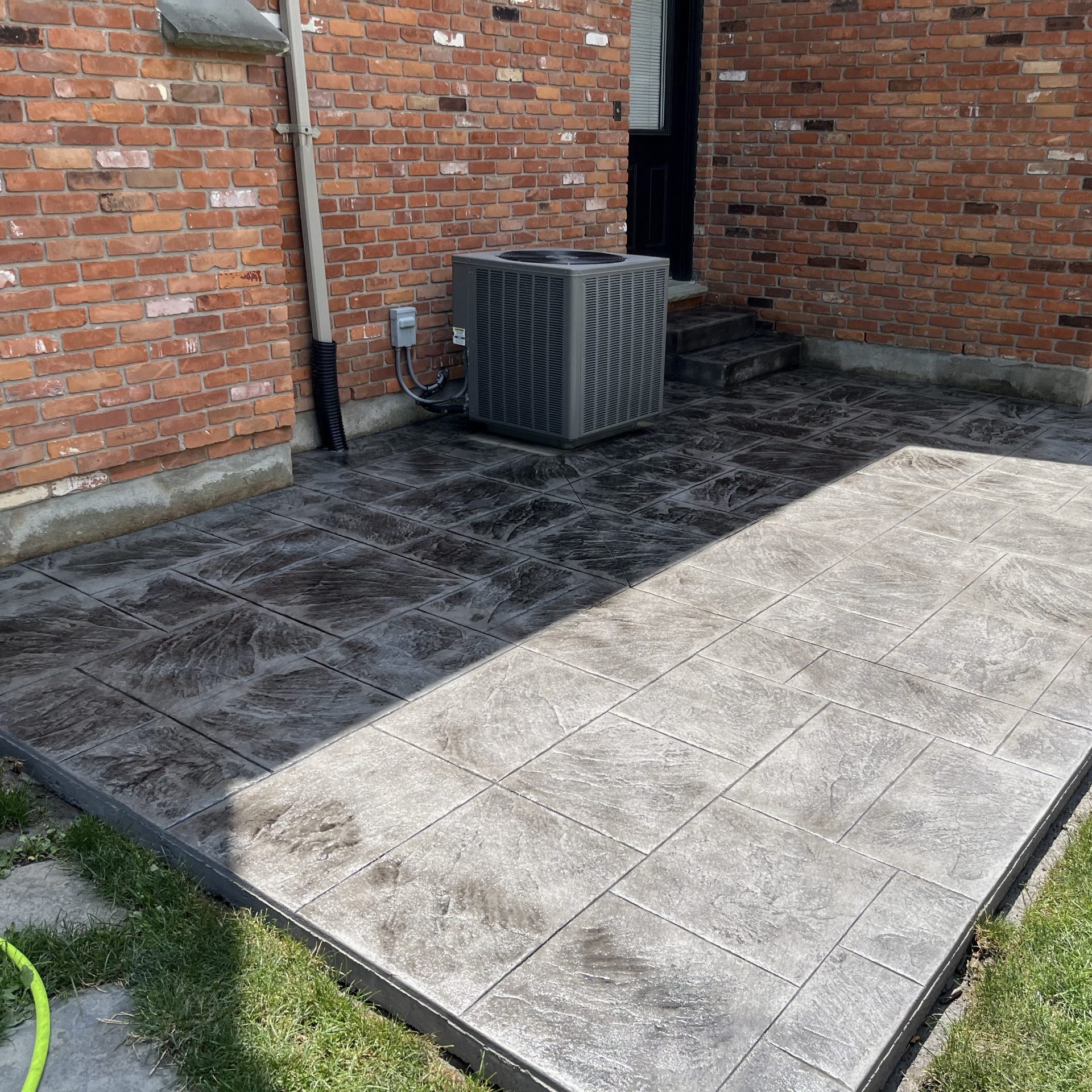 Giant Ashlar Slate Stamped Concrete Patio in London Ontario