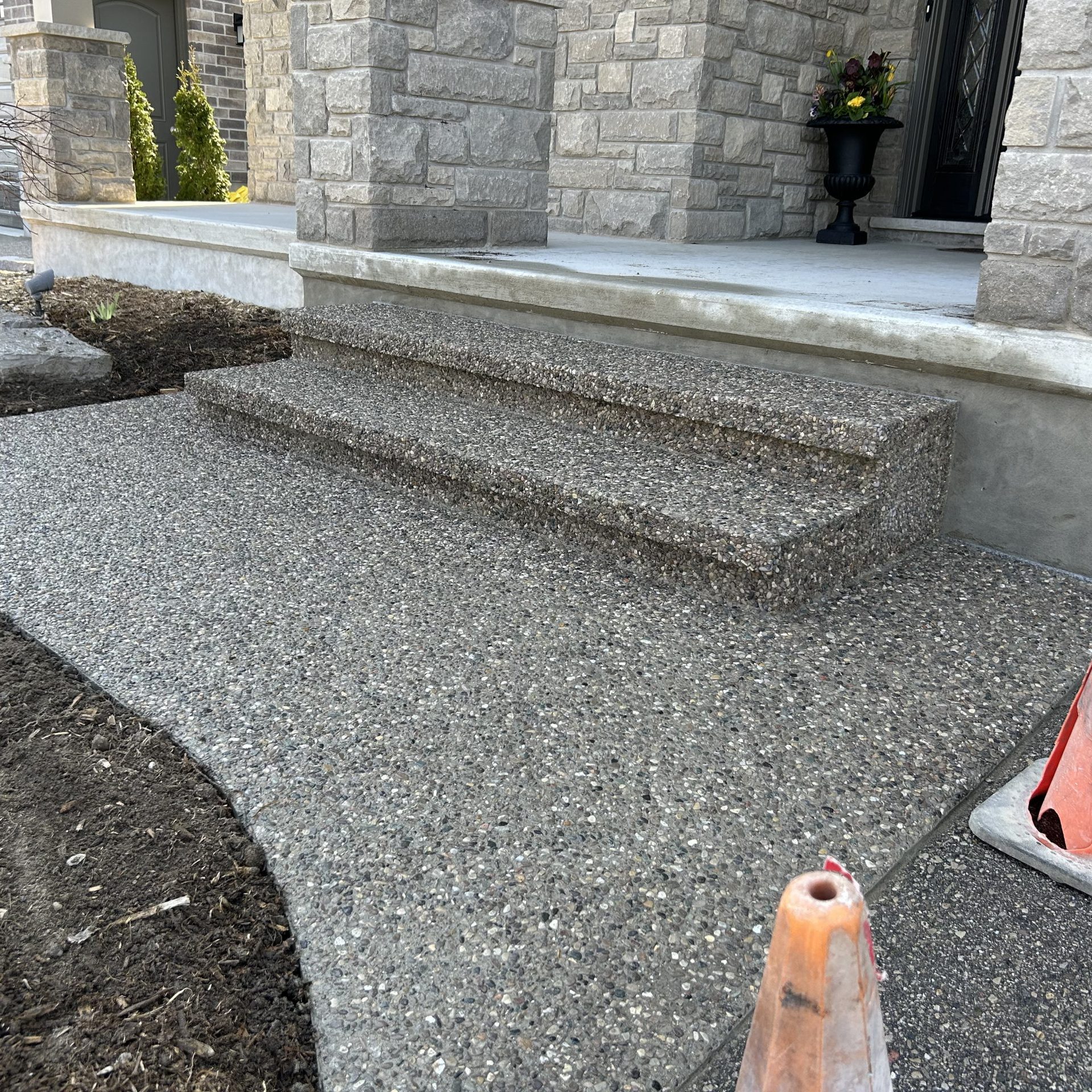 Exposed Aggregate Concrete Steps in St. Thomas Ontario