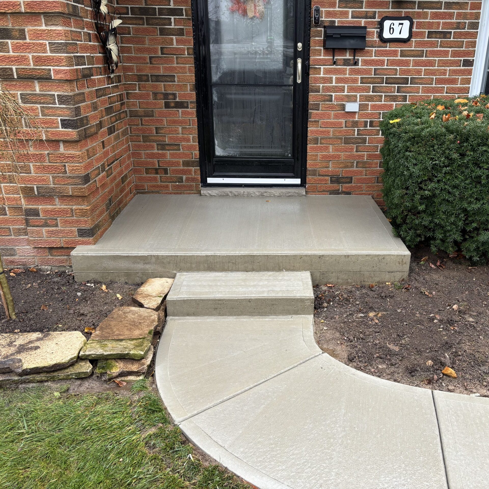 Brushed Concrete Steps in London Ontario