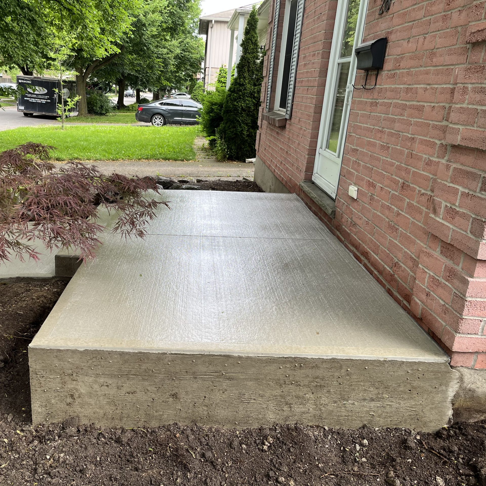 Brushed Concrete Porch in London Ontario