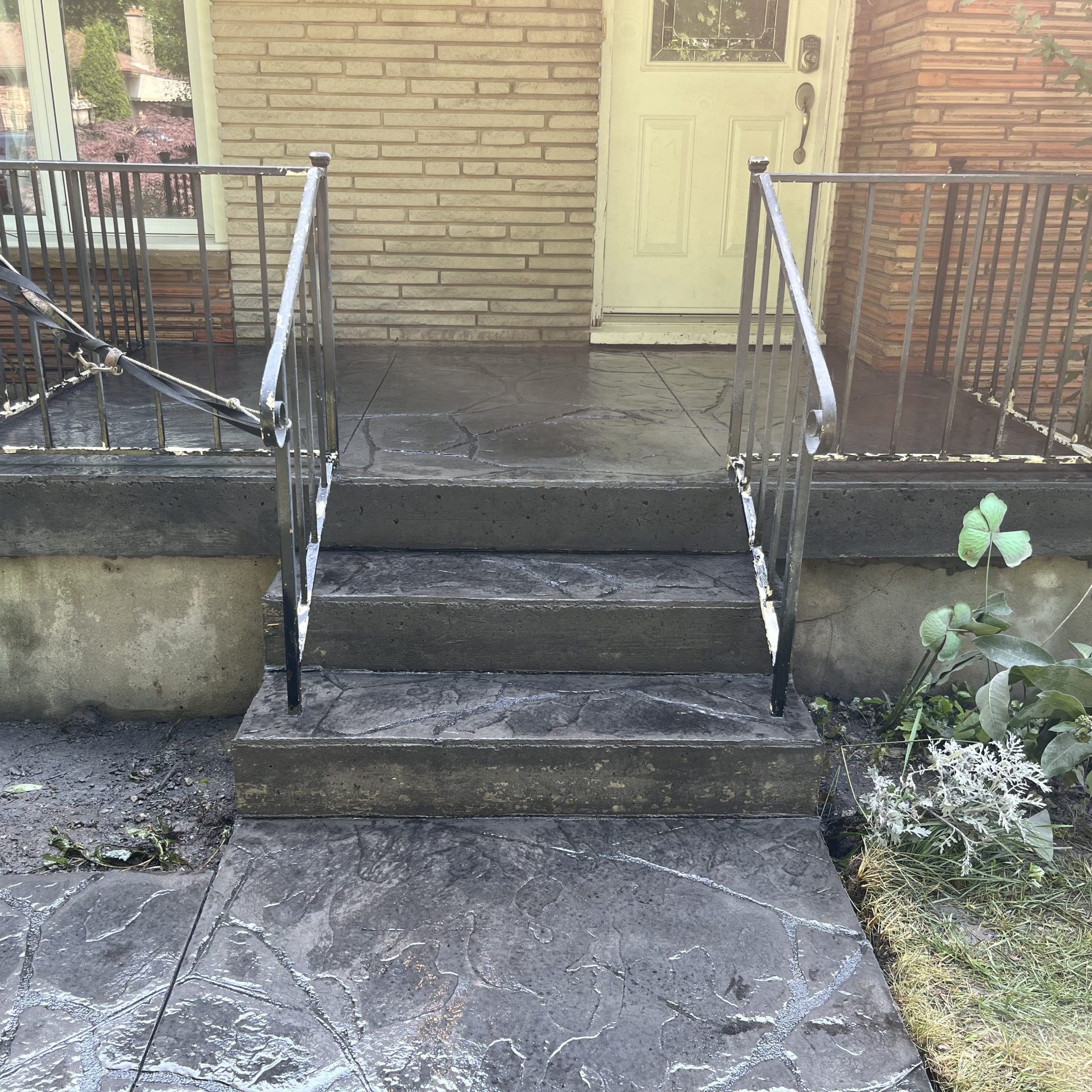 Arizona Flagstone Stamped Concrete Steps in London Ontario