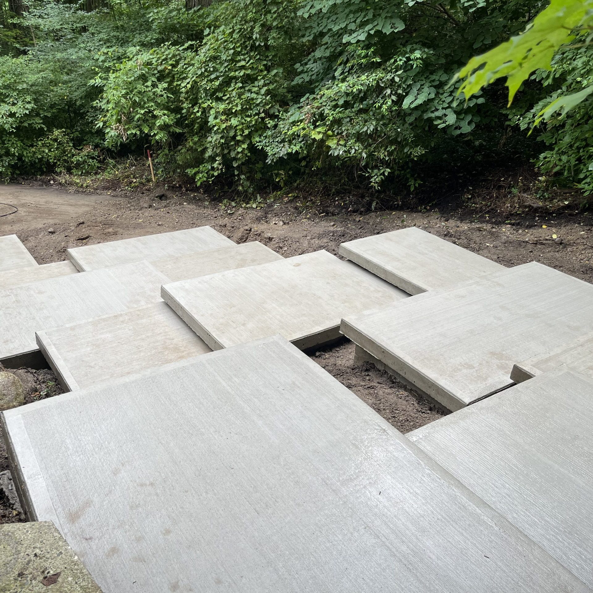 Brushed Concrete Floating Steps in London Ontario