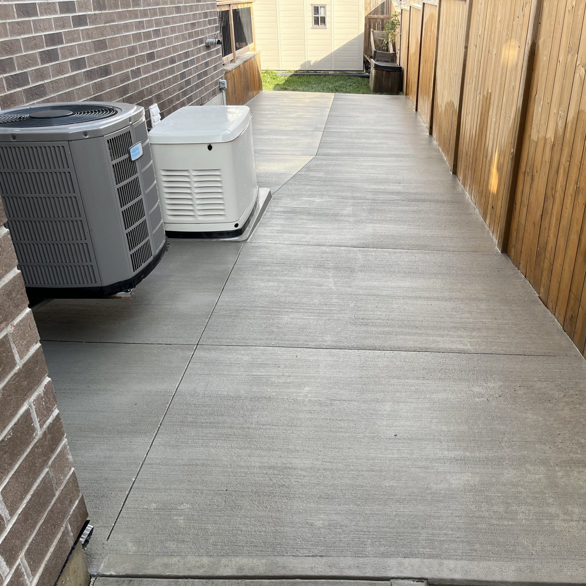 Brushed Concrete Patio in Lucan Ontario