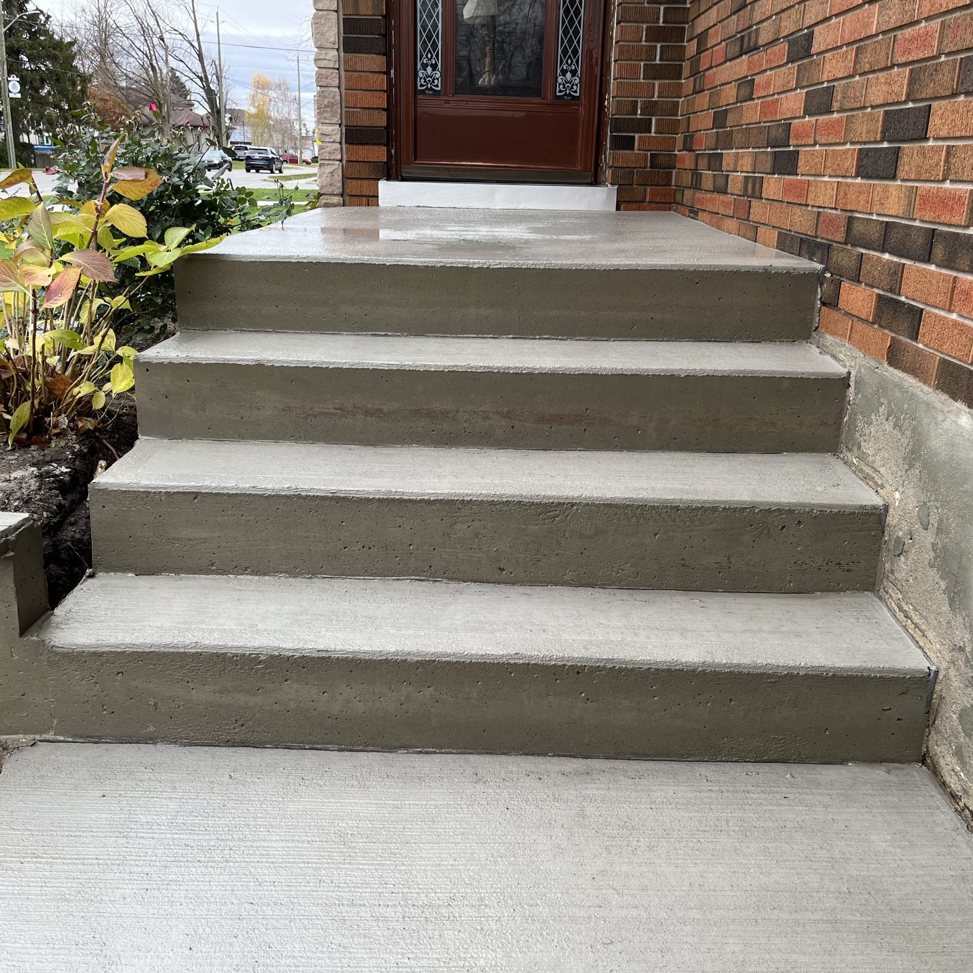 Brushed Concrete Steps in Strathroy Ontario