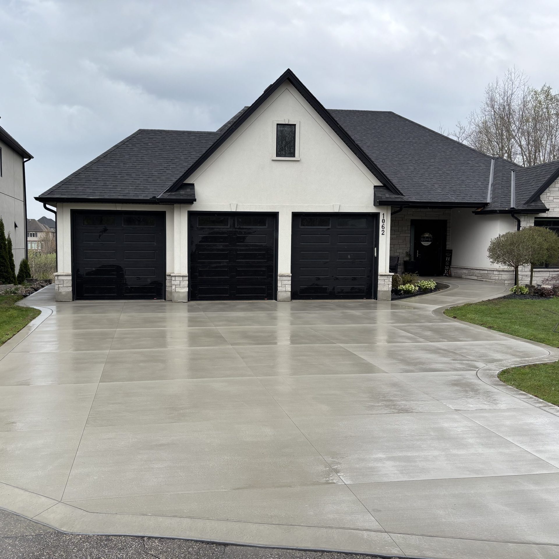 Brushed Concrete Driveway in London Ontario