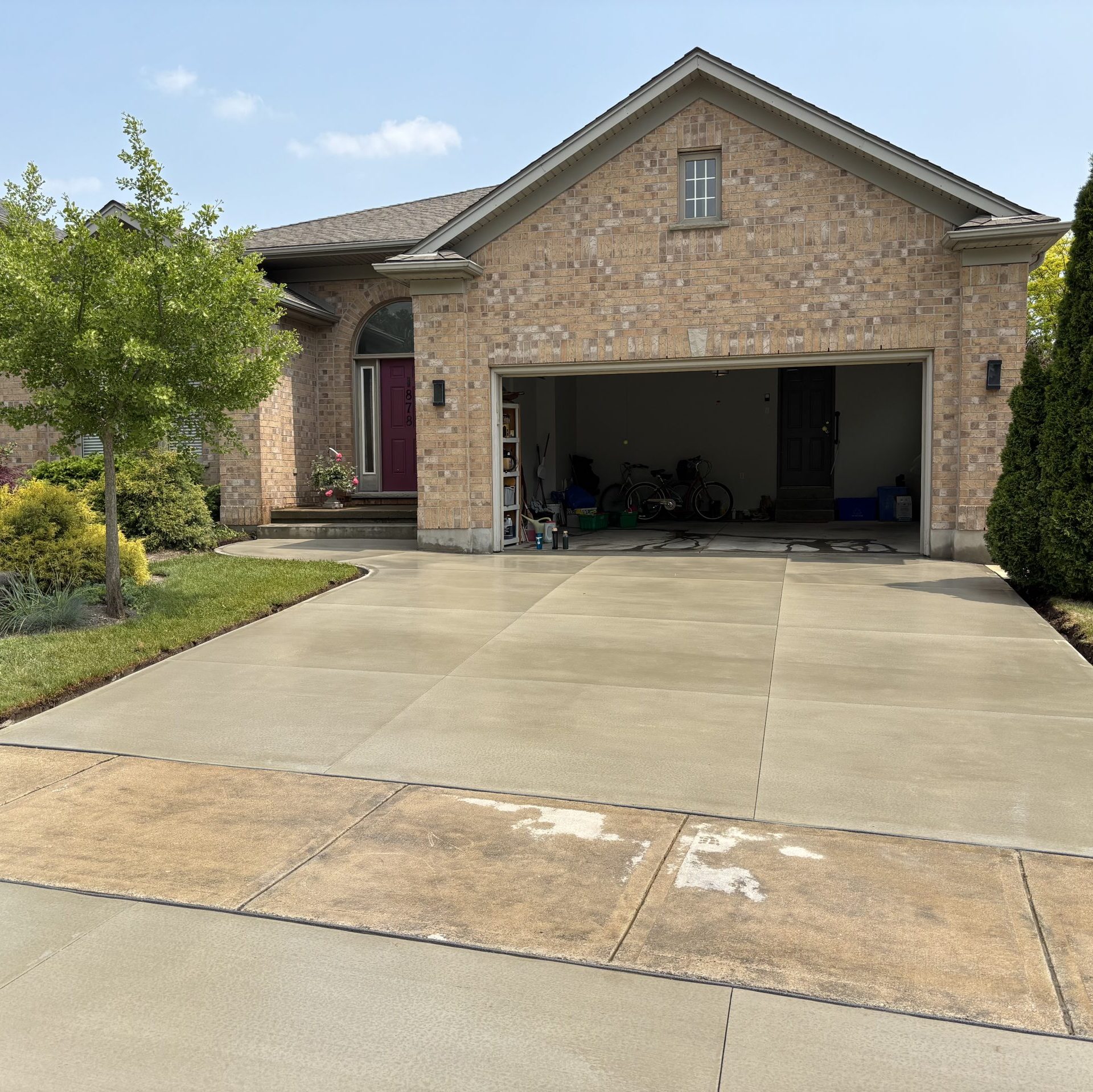 Brushed Concrete Driveway in London Ontario