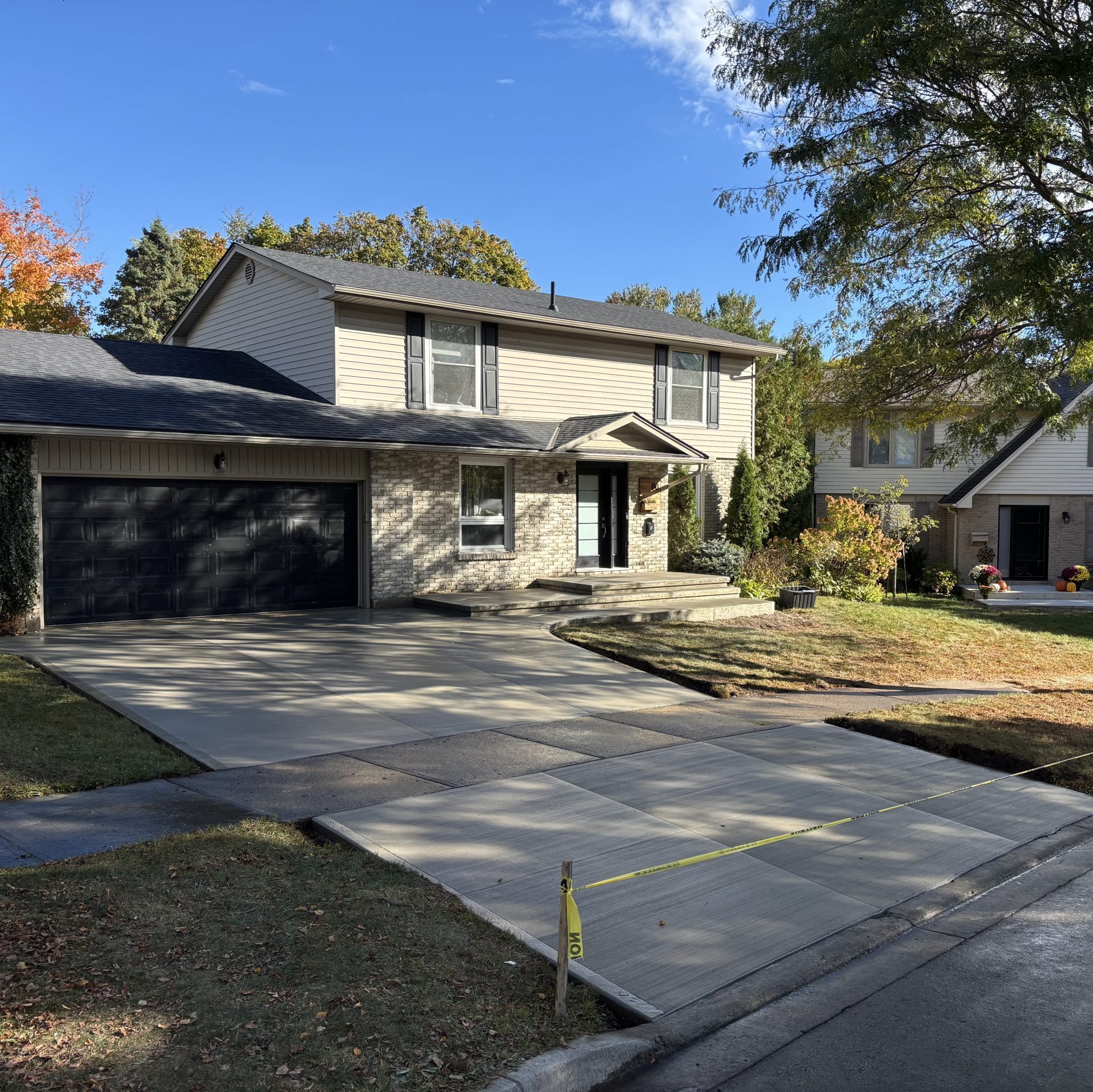 Brushed Concrete Driveway in London Ontario