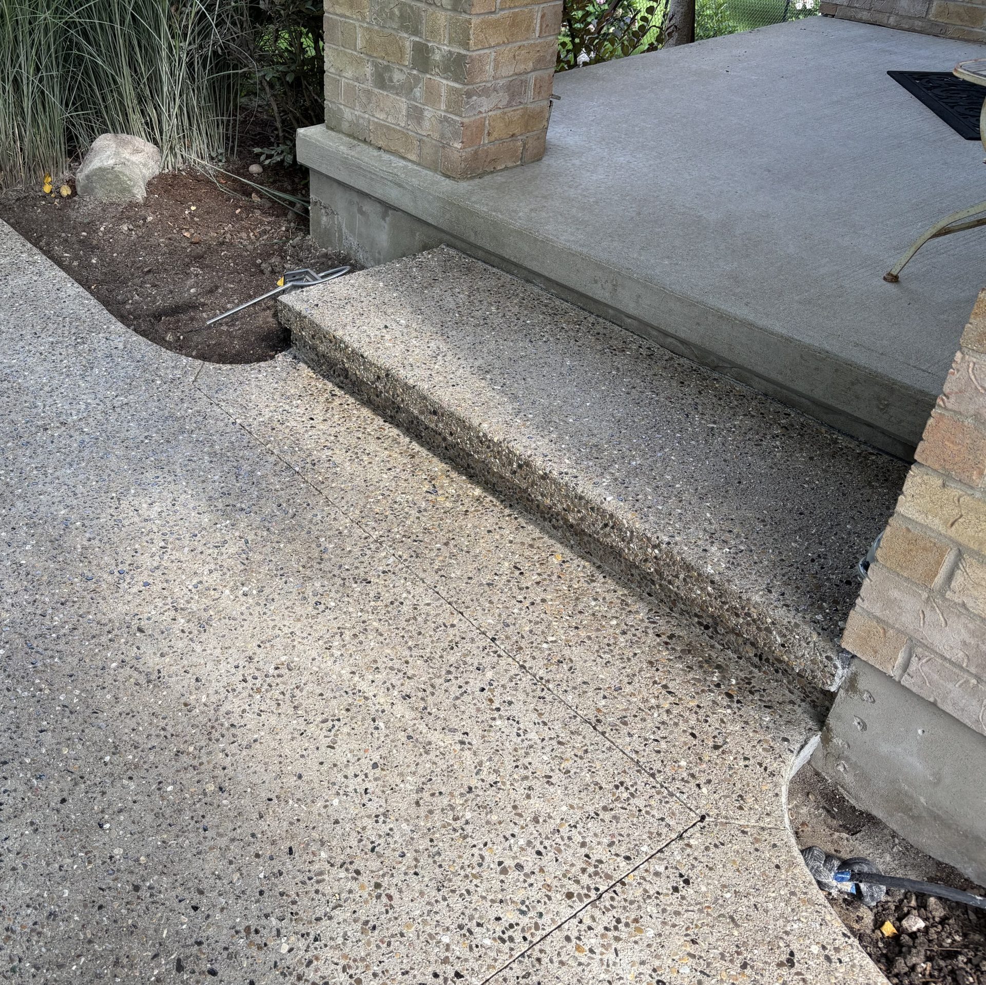 Exposed Aggregate Concrete Step in London Ontario