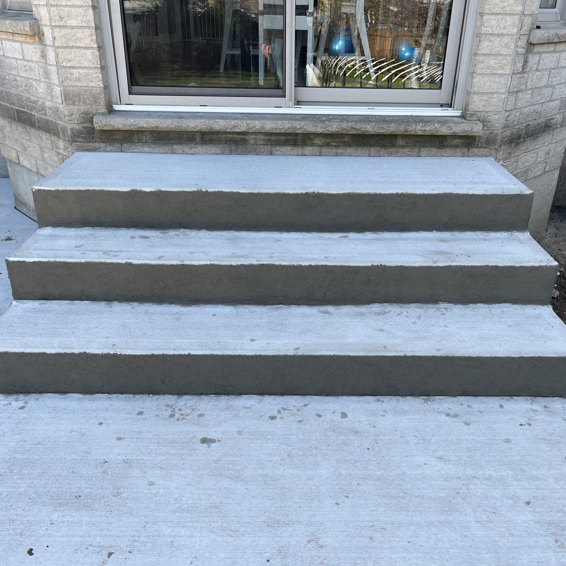 Brushed Concrete Steps in London Ontario