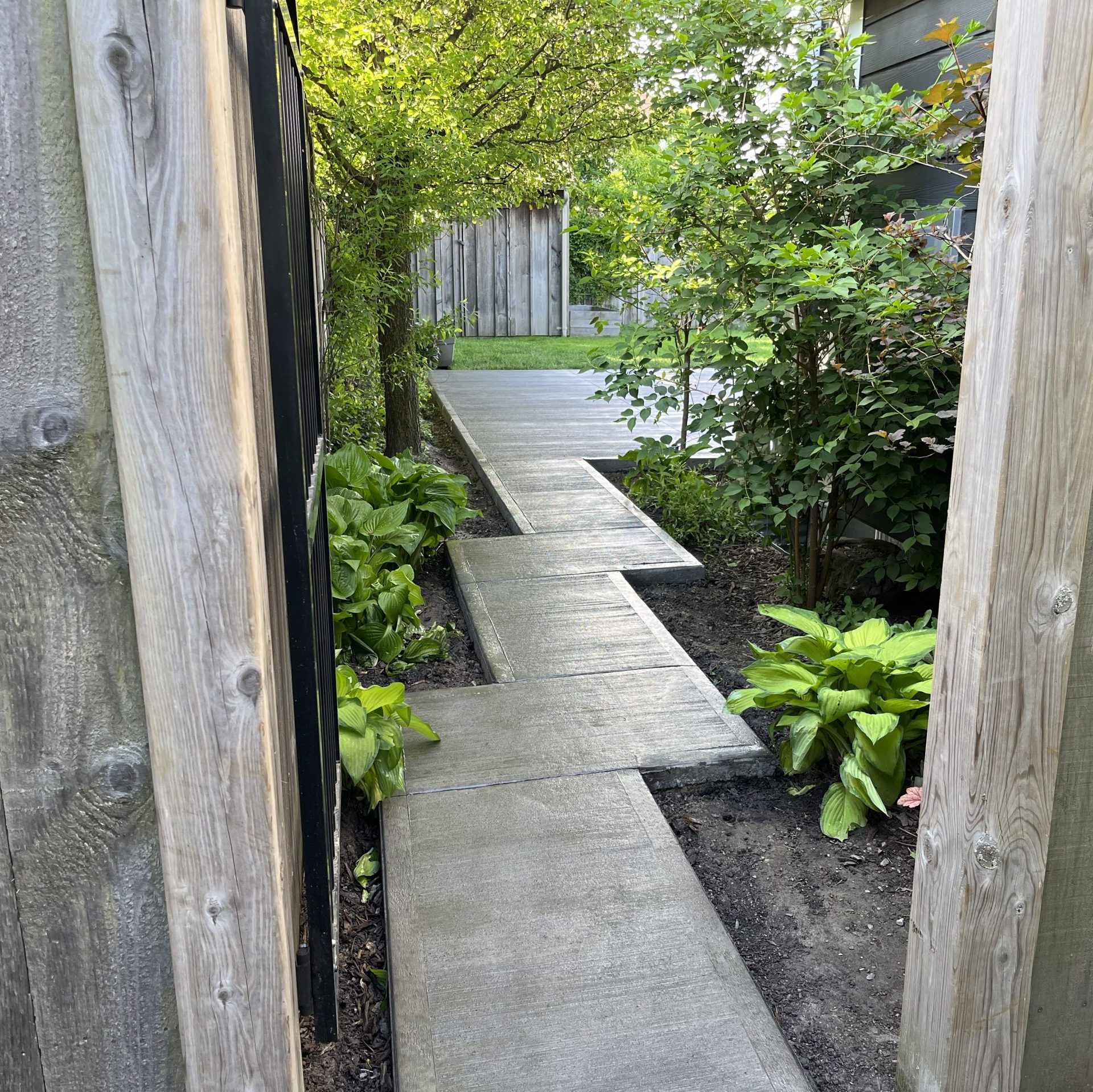 Brushed Concrete Walkway in Ilderton Ontario