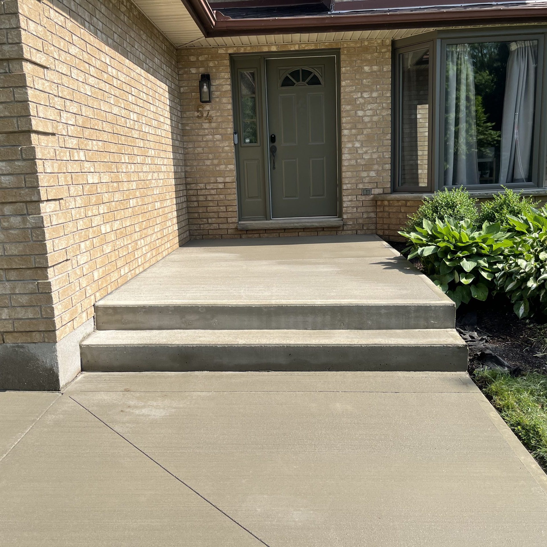 Brushed Concrete Steps in Delaware Ontario