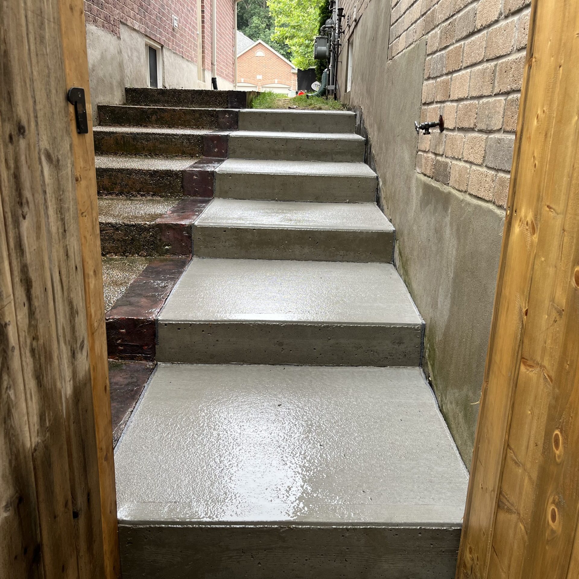 Brushed Concrete Steps in London Ontario