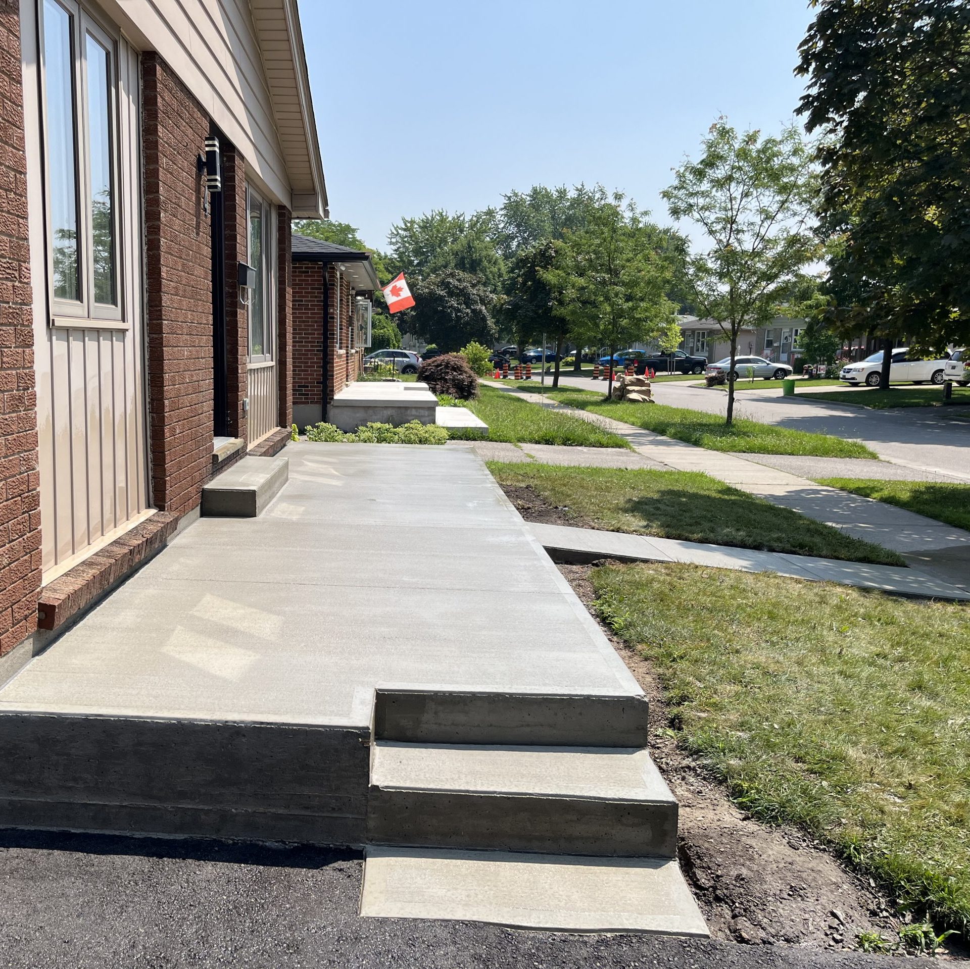 Brushed Concrete Steps in London Ontario