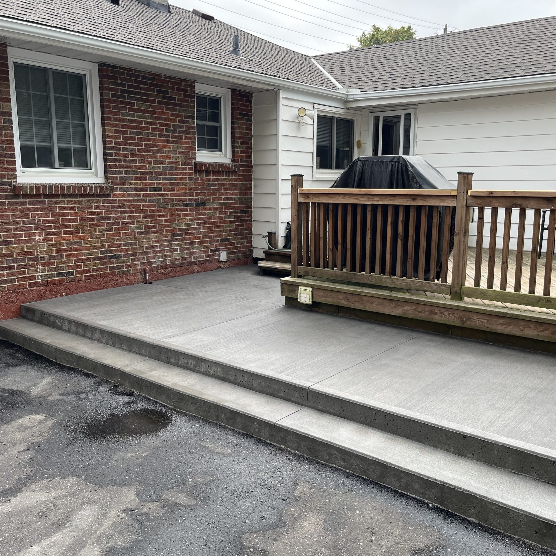 Brushed Concrete Steps in London Ontario