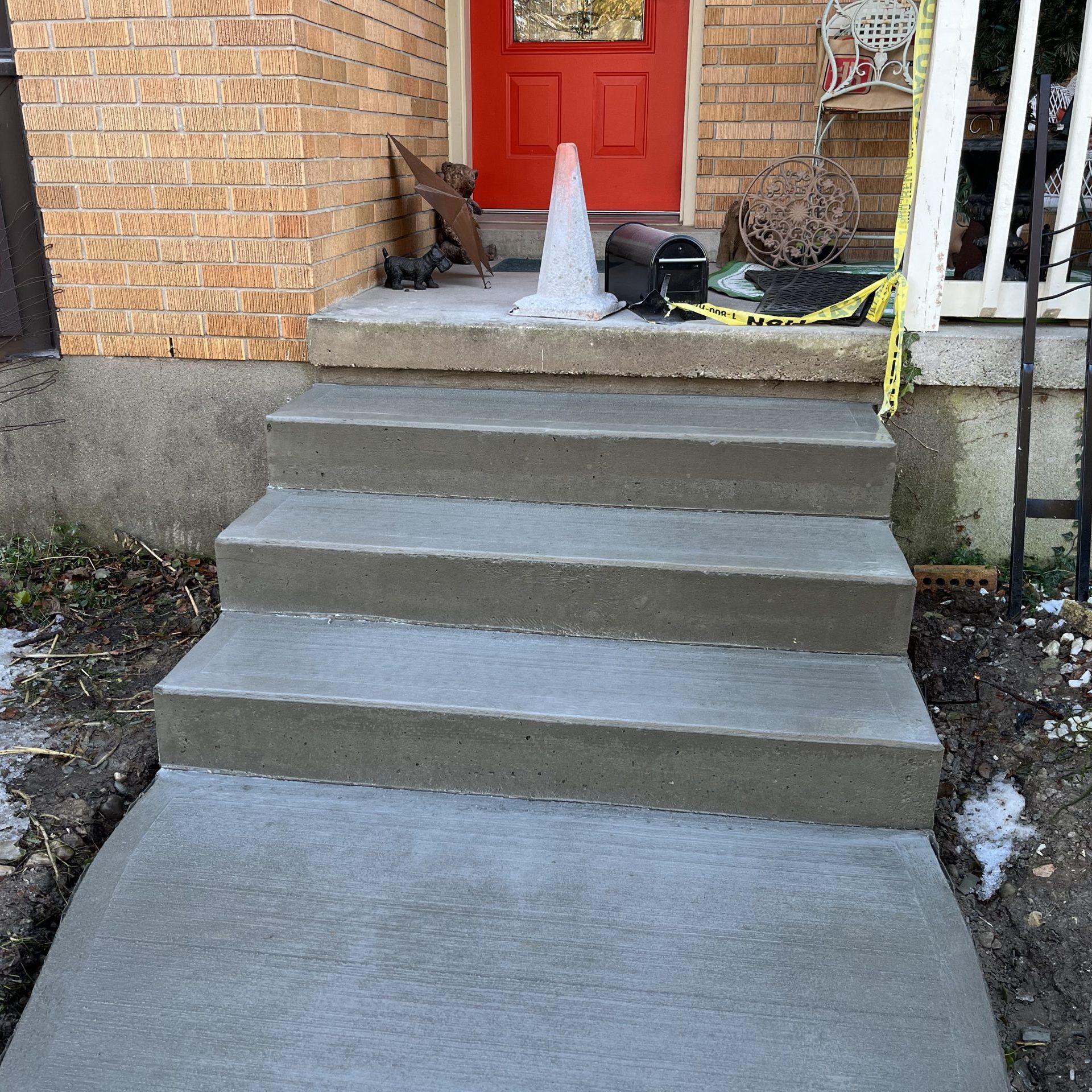 Brushed Concrete Steps in London Ontario