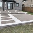 Exposed Aggregate Concrete Patio with Brushed Borders in Mount Brydges Ontario
