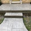 English Yorkstone Stamped Concrete Steps with Stamped Face in London Ontario