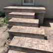 Small Ashlar Slate Stamped Concrete Porch in London Ontario