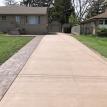 Brushed Concrete Driveway with Small Ashlar Slate Border in London Ontario