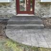 Small Ashlar Slate Stamped Concrete Steps in Strathroy Ontario