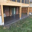 Small Ashlar Slate Stamped Concrete Patio in Dorchester Ontario