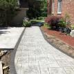 English Yorkstone Stamped Concrete Walkway with Colour Border in London Ontario