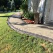 Exposed Aggregate Concrete Walkway with Coloured Border in London Ontario